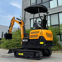 Envío gratis Mini excavadora sobre orugas 1,2 T 1,5 T Precio barato Diesel Micro excavadora CE/EPA/EURO Mini Pelle