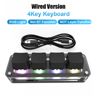   Keyboard Gaming Mini Nirkabel/USB 12 Tombol 2 Kenop Pemrograman Makro Keypad Keyboard Mekanik