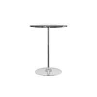 Table de bar de haute qualité avec plateau en marbre et base en fer stable pour bars et cafés en Europe et en Amérique