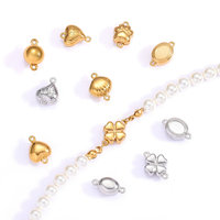 Connecteurs de boucle en acier inoxydable plaqué or 18 carats, forme ronde ovale, pour perles, pour la création de bracelets, colliers et chaînes DIY