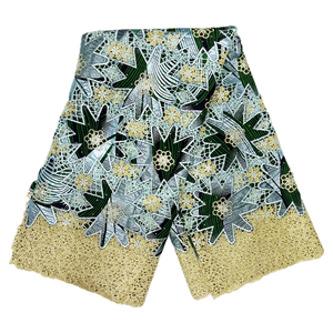 Tissu <span class=keywords><strong>en</strong></span> <span class=keywords><strong>dentelle</strong></span> Ankara brodé africain exquis, motifs floraux bleu-violet, <span class=keywords><strong>Pagne</strong></span>, tenue traditionnelle africaine, <span class=keywords><strong>pagne</strong></span> africain - Product Image 4
