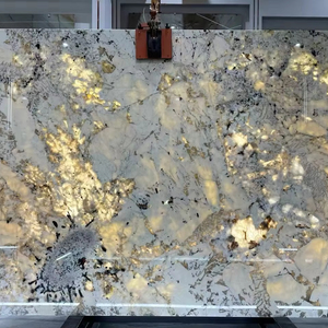 HZX precio al por mayor piedra de lujo natural brasileña <span class=keywords><strong>Pandora</strong></span> losa de mármol azulejo ónix Patagonia losa de mármol aspecto de mármol blanco - Product Image 3