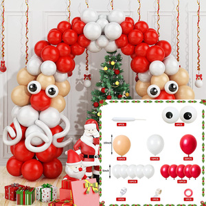 Décoration de Noël Père Noël, guirlande de ballons en latex, ensemble de ballons de Noël - Product Image 6
