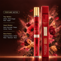 Vente en gros de parfums féminins de luxe miniatures de 35 ml aux senteurs fruitées et florales, vaporisateur original avec parfum de prune foncée, d'orchidée et de bois de cachemire