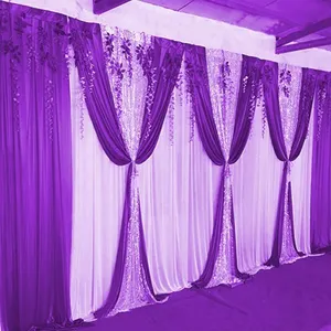 wedding decor layout occasion decorative tulle fabric church backdrop curtains for wedding decoration