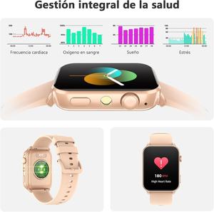 Reloj Inteligente Blackview para Mujer - Notificaciones de Llamadas y Mensajes, Pantalla LED de 1.91 Pulgadas, Linterna, SpO2, Pulsómetro, Monitor de Sueño - Product Image 4
