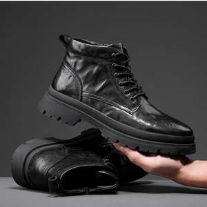 Bottes Martin pour hommes professionnels semelle épaisse nouveau Design confortable mode-avant Silhouette cheville hauteur Style décontracté hiver - Product Image 3