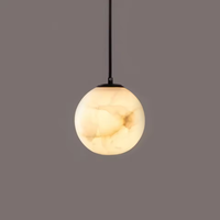 Lampe suspendue minimaliste en albâtre, petite lampe suspendue en marbre, style nordique pour salon, chambre à coucher