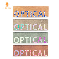 Étui à lunettes portable semi-rigide en cuir PU à imprimé carré rétro et tendance, étui à lunettes de soleil optiques, logo personnalisable Mouxia