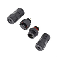 Connecteur circulaire femelle M12 étanche IP67 à 6 broches, âme en cuivre, isolation PVC, 60V, pour applications d'affichage LVDS