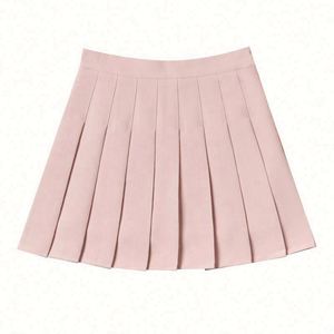 Brown <b>Ladies</b> 2025 <b>Summer</b> Solid Breathable Ruffles Casual Natural Waist Black Mini Pleated Polyester Fiber <b>Skirt</b> School Girl - Product Image 5