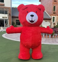 QUTENG Costume de Mascotte Ours Brun Géant 2,6 m Gonflable en EVA Peluche pour Adulte pour Halloween et Promotion