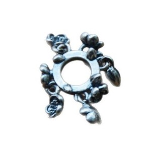 Anneau d'espacement en argent vieilli motif fleur 15x5mm, fourniture de perles, accessoire de bijouterie DIY - Product Image 4