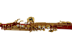 Chất lượng cao cao cấp chuyên nghiệp treble b-flat Saxophone trong sơn màu đỏ chia Soprano <span class=keywords><strong>sax</strong></span> - Product Image 3