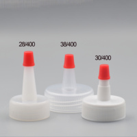38/400 Bouchon compte-gouttes en plastique à col court Bouchon de pressage supérieur rouge Bouchon de bouteille de ketchup Bouchon de bouteille de bec de colle Couvercle de bouteille