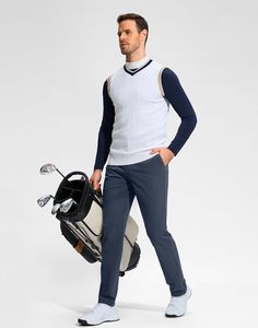 <span class=keywords><strong>Pantalon</strong></span> de golf décontracté extensible pour homme, léger, pour le travail et les voyages, avec braguette zippée et 4 poches, tailles <span class=keywords><strong>30</strong></span>/32/<span class=keywords><strong>34</strong></span> - Product Image 6