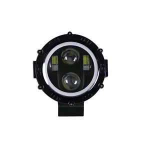 JHS In Stock 7inch Work Light Round 9-32VDC High Power 40W 7 Inch Black LED Work Light For Car Projectors Bulb