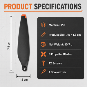 ใบพัดสำหรับโดรน <span class=keywords><strong>DJI</strong></span> <span class=keywords><strong>Mini</strong></span> 4 <span class=keywords><strong>Pro</strong></span>/<span class=keywords><strong>Mini</strong></span> <span class=keywords><strong>3</strong></span> <span class=keywords><strong>Pro</strong></span> พร้อมสกรู วัสดุ PC อะไหล่แท้ ขายตรงจากโรงงาน - Product Image 5