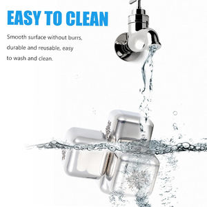 Glaçons en acier inoxydable avec logo personnalisé, glaçons en métal de qualité alimentaire 304, glaçons congelés, pierres à <span class=keywords><strong>whisky</strong></span> à la vente - Product Image 5