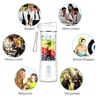Mini-presse-agrumes portable, mixeurs et centrifugeuses électriques de qualité alimentaire, bouteille mixeur USB