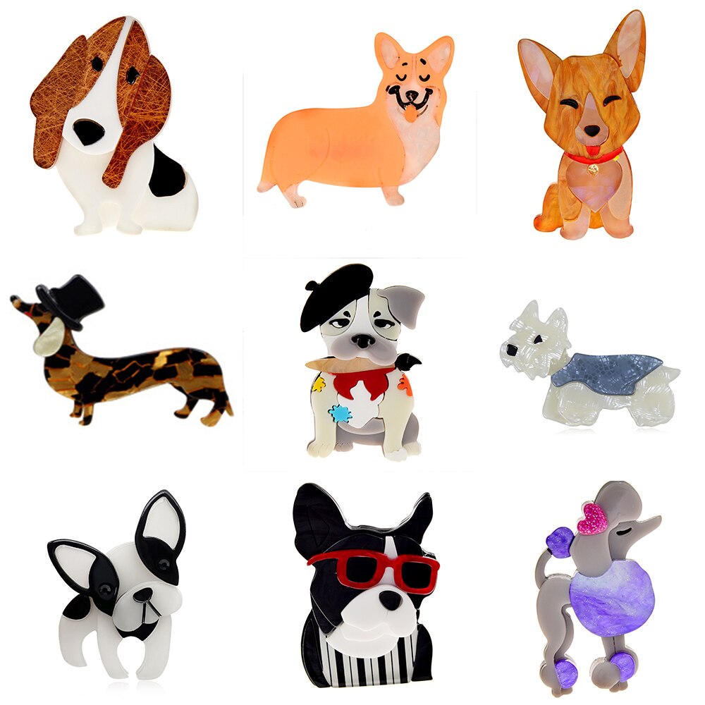 Брошь в виде собаки