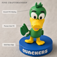 Figurine de personnage animal 3D en PVC souple, mascotte IP personnalisée avec logo, décoration de bureau, ornement, figurine de dessin animé en vinyle