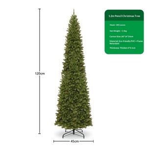 Factory Direct Wholesale Custom <strong>Narrow</strong> Christmas <strong>Tree</strong>, Slim Artificial Pine <strong>Tree</strong> for Indoor Home Festival Decor - Product Image 4