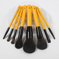 Juego de Brochas de Maquillaje Profesional de Cuatro Colores Opcionales, Portátil, con Logotipo Personalizado, de Alta Calidad, para Viajes, Marca Privada