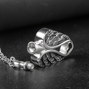 ステンレス鋼の天使の翼ハート火葬記念記念品灰壷ペンダントネックレス - Product Image 6