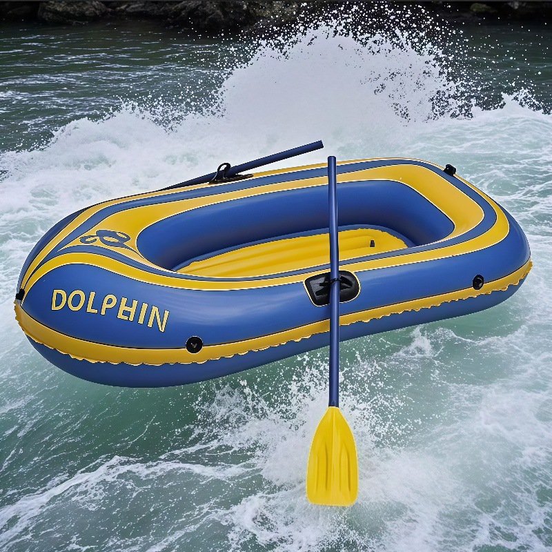 Kayak doble Blue Letter [190x100] con set inflable de soporte para pies.