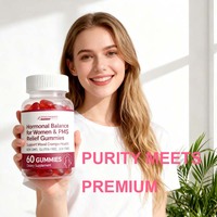 Gummies personnalisables OEM/ODM à base de plantes naturelles pour l'équilibre hormonal féminin et le soutien du SPM – Compléments alimentaires de qualité alimentaire pour la santé de l'humeur chez la femme