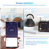 Multiprise intelligente Wi-Fi Langyeao US 15A avec protection contre les surtensions pour maison connectée, 6 prises CA, 3 ports USB, rallonge 5m (CN/EU/US)