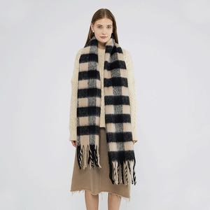<span class=keywords><strong>2025</strong></span> OEMメーカー卸売カスタム冬女性暖かいチェック柄の暖かいスカーフとショール