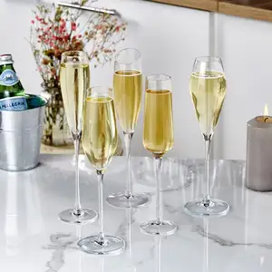 优雅设计的优质水晶无铅手工吹制香槟长笛杯酒杯酒杯用于婚礼