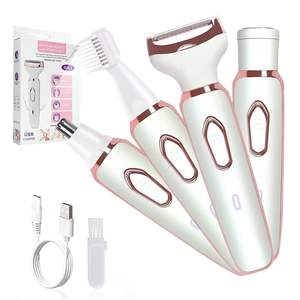 Lady tıraş makinesi 4 in 1 Mini elektrikli Lady kadınlar elektrikli tıraş makinesi saç çıkarıcı giyotin seti - Product Image 2