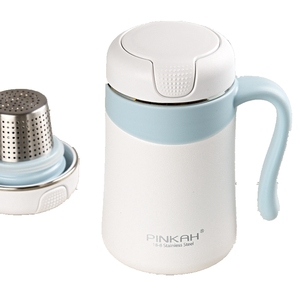 PINKAH infusore tazza di viaggio con rimovibile colino <span class=keywords><strong>da</strong></span> tè bottiglia di 18/8 in acciaio inox coibentato tumbler tazza di colore nero - Product Image 5