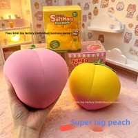 Jouet anti-stress créatif en TPR en forme de pastèque simulée, grande taille, pour le soulagement du stress, emballage en boîte, modèle transfrontalier