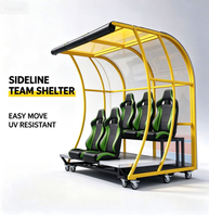 Banc de Reserves Double Rangée de Luxe DTXB-VIP pour Joueurs de Football – Abri Mobile pour Équipe sur le Côté du Terrain – Sièges pour Joueurs de Reserves pour Stades de Football