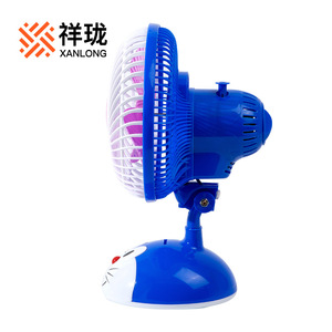 Xanlong Mini Fan Doraemon Theme 10 Sqm Office Desktop Bed Home Electric Oscillating Air Supply Left Right Shaking Head - Product Image 3