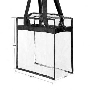 Neceser de maquillaje transparente elegante para mujer, neceser de PVC transparente con logotipo personalizado y cremallera - Product Image 4