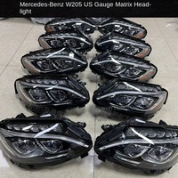 Applicable à pour Mercedes-Benz C W205 C300 C63 C43 Original LED US Gauge Poissons Oeil Lentille Haute Matrice Phares 12V 6000K