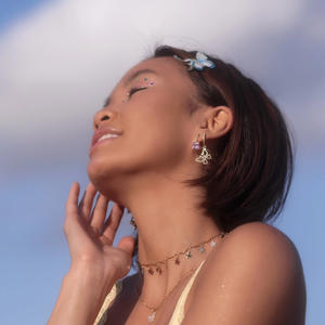 Boucles d'oreilles pendantes en forme de fleur en or rose E524, avec strass en cristal, bijoux de fête pour femmes, Style romantique - Product Image 5