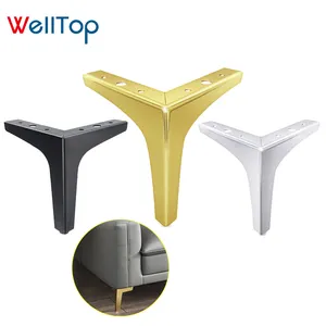 vt-03.159 New Furniture Legs Chrome Sofa Legs Triangle Metal Sofa Legs for Bed Cabinet Cupboard Chair DIY Replacement Couch Feet