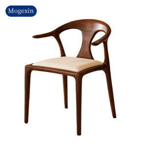 เก้าอี้ทานอาหารไม้เนื้อแข็งสุดหรู ดีไซน์เรียบง่าย เหมาะสำหรับบ้าน สำนักงาน และห้องรับประทานอาหาร สไตล์นอร์ดิก - Product Image 6