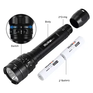 Custom Multifunction Multicolor DL31 Manufacturing Waterproof lamp high power LED scuba diving flashlight with 18650 battery