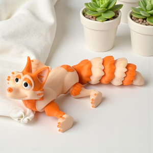 Statue de renard imprimée en 3D transfrontalière, ornements et cadeaux artisanaux, figurines créatives tendance, jouets articulés mobiles - Product Image 6