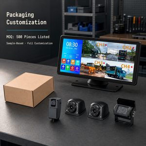 Moniteur DVR tactile 10,26 pouces 4CH Full HD 1080P AHD avec système d'enregistrement en boucle à quatre écrans pour voiture, camion, bus, camping-car, véhicule - Product Image 6