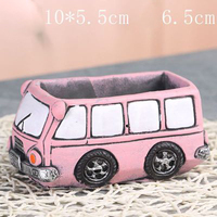 Pot de fleurs rétro créatifs pour jardin, plantes succulentes, bonsaï, en forme de voiture, Pot coloré, xp278