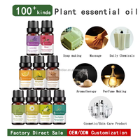 Ensemble d'huiles essentielles végétales 100% pures 10ml Huiles d'aromathérapie naturelles pour diffuseur Fabrication de savon Huile de massage Étiquette privée Vente en gros