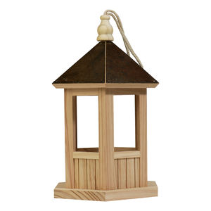 Dışında Deluxe büyük metal çatı kuş evi dışında Vintage tarzı yuva kutusu altıgen Gazebo kuş besleyiciler - Product Image 3